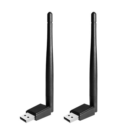 [2 Piezas ] USB WiFi-MT7601 Dual Band 2.4GHz Antena USB2.0 WiFi Dongle Stick para Decodificador DVB y TV Box, para PC Windows...