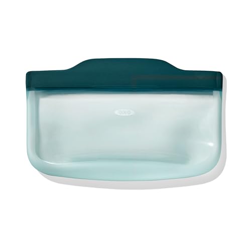 OXO Good Grips Silicone Reusable Bag &ndash; Snack Bag (12 oz) - Lagoon