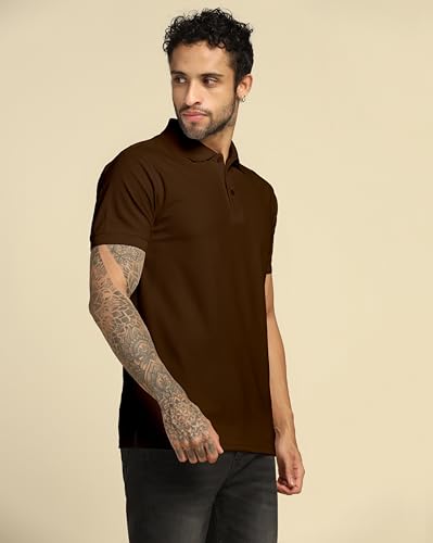 Image of VastraVibes Men's Polo Regular Fit T-Shirt
