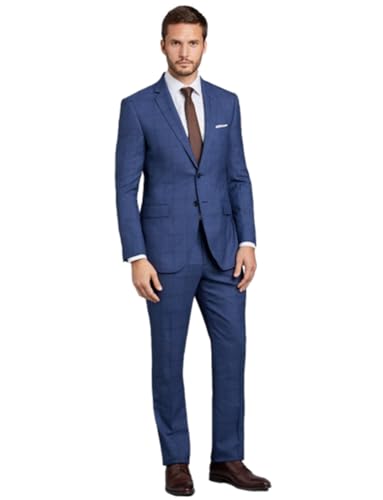 Costume 3 pièces à carreaux pour homme avec veste gilet et pantalon formel