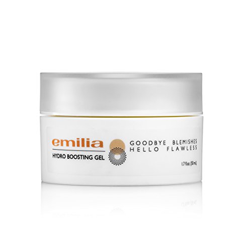 Emilia Hydro Boosting Gel Face Moisturizer- Hydrating and Energizing Water-Gel Facial Lotion with Caffeine - Anti-aging Lightweight Gel Cream for Healthy Radiant Glow 1.75 fl.oz.