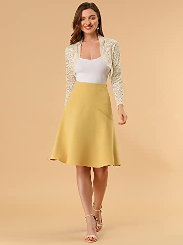 Image of Allegra K Women's Elegant Crop Cardigan Sheer Floral Lace Bolero Shrug Top
