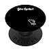BoredKoalas Slogan You Looked Circle Game Finger Funny Gotcha Meme Hand Gift PopSockets Swappable PopGrip for iPhone 11 & Other Devices with Suitable Cases - Black