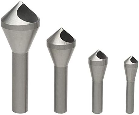 OCGIG 4pcs Countersink Chamfer Tool HSS(4241) Deburring Tool Set Metal Wood Drill Bits