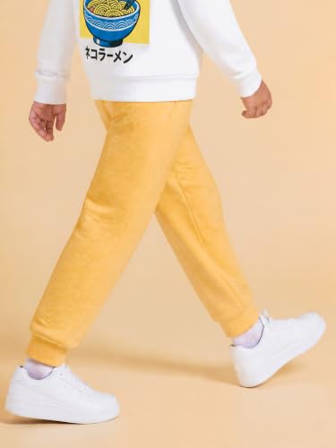 Image of KiddoPanti Boys Solid Fleece Track Pants | Cotton Poly Fleece Fabric | Ankle Length Bottom Rib | 2 Front Patch Pocket | Elastic Waist & Drawcord | Jogger Track Pants for Boys