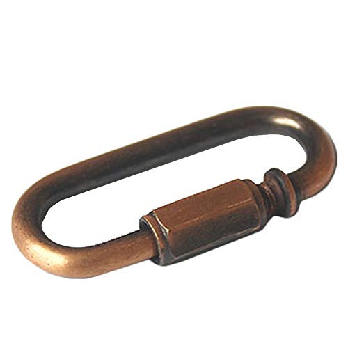 SKIVTGLAMP 10 Pcs Threaded Quick Link 5mm Heavy Duty D Shape Locking Looks for Light Holder Replacement Kit, Durable Chain Connector, Camping and Outdoor Equipment DIY, 8 Colors,Red Brass