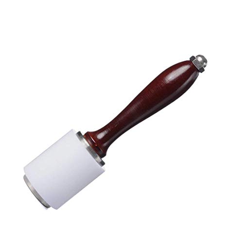 Yaetek Nylon Hammer Leathercraft Carving Hammer Sew Leather Cowhide Tool Kit with Wooden Handle DIY
