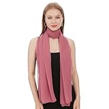 Echarpes Et Foulards Mousseline De Femme   Châle Femme Bubblegum   Chale Echarpe Et Foulard Élégante Chiffon – Châle Hiver Facile d'Entretien   Grande Longue Etole Mariage Chaude (Bubblegum)