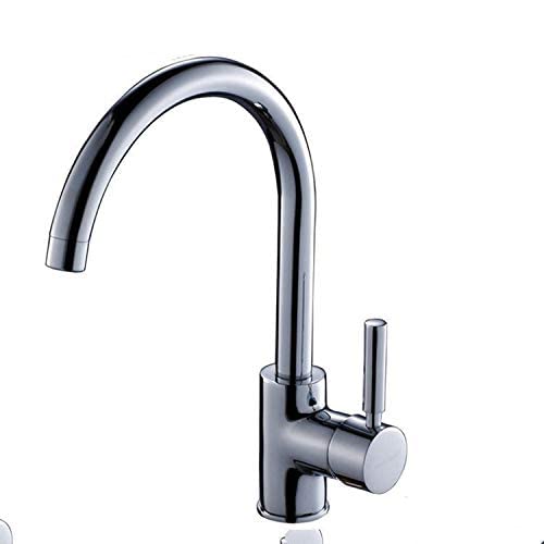 HAPPLiGNLY Decoración de ingeniería, Materiales de decoración del hogar, Mezclador de Agua fría y Caliente, Grifo de Cocina de Cobre, Grifo de Fregadero de Cocina de un Solo Mango