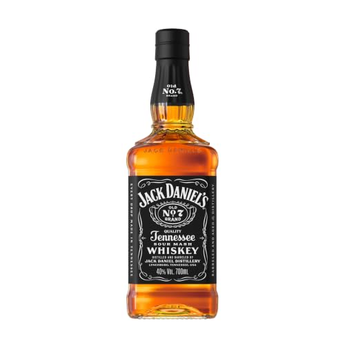 Jack Daniel's Old No. 7 - Tennessee Whiskey - Karamell, Vanille und Noten von Eichenholz - 0.7L/ 40% Vol. Bourbon Whisky