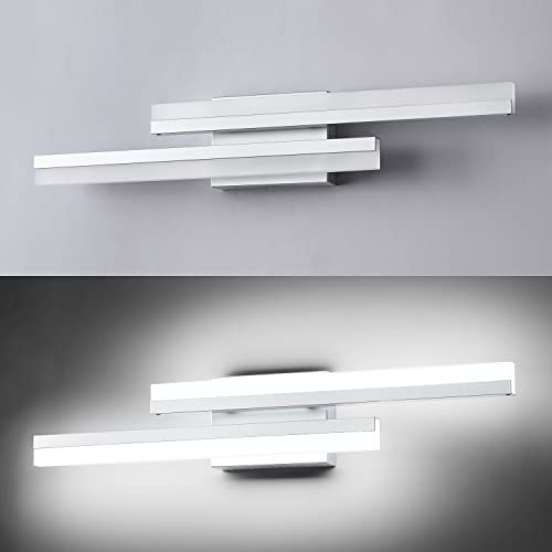 Image of PRESDE 24 inch Inch LED Vanity Light Silver Bathroom Light Fixtures Over Mirror Modern Bath Wall Lighting Bar Dimmable