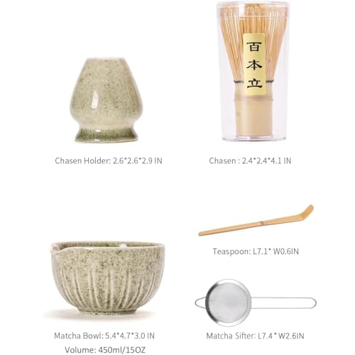 Image of TANG PIN Matcha Set - Match Bowl and Whisk, 15 OZ Matcha Whisk Set