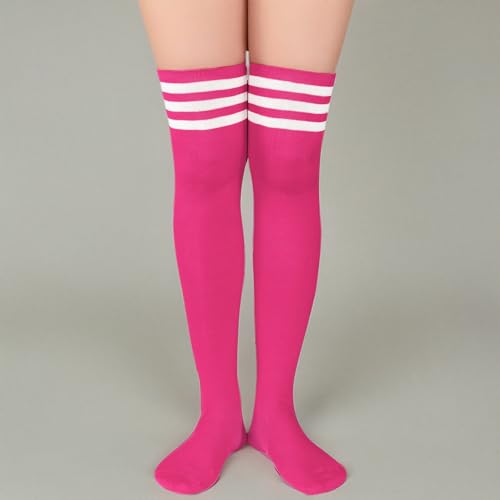 Image of Azue Women Non Slip Thigh High Socks Fashion Tube Stockings above Knee Cosplay Socks