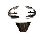 IDT ミニウエス付 新型 220系 クラウン パワーシートスイッチカバー ステアリングガーニッシュ ハンドルカバー スイッチ トリム インテリアパネル (ステアリングガーニッシュ木目調)