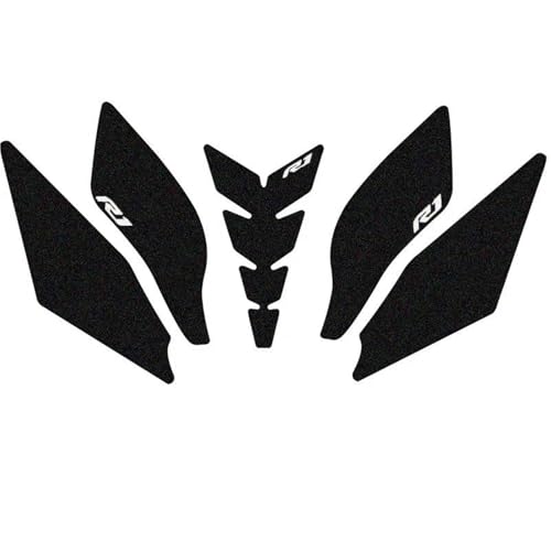 に適合するヤマハ YZF R1 R1M YZFR1 2015-2021 用 バイクステッカー 燃料タンクサイドパッド ガスタンクパッドプロテクター ニーグリップ トラクションパッド トラクションパッド(黒4)