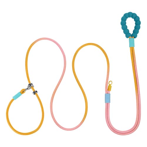 犬用リード スリップリード、Awpland 頑丈な犬用リード、ソフトフォームパッド入りハンドル、強力ロープ 引っ張らないペットトレーニングリード、小型、中型、大型犬用