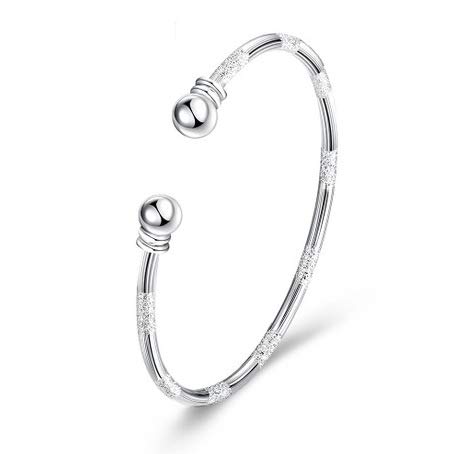 Hilier Bracelet jonc tendance en plaqué argent sterling 925
