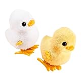 iplusmile 2 Piezas Juguetes de Cuerda para Juguetes Animales Amarillo y Blanco para Bebés y Decoración Infantil