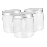 LIFKOME Kleine Plastikgläser Mini-einmachgläser Transparente Soßenbehälter Mit Deckel Mehrzweckhalter Für Gewürze Marmelade Honig