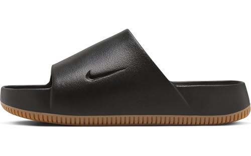 Nike Calm Men's Slides (FD4116-003, Black/Gum Medium Brown/Black) Size 10