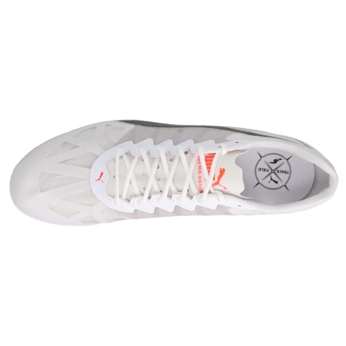 PUMA PUMA mens 19466201 Track and Field Shoe, Puma White-puma Black-lava Blast, 13 US