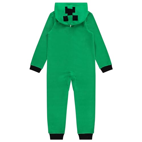 Minecraft Mojang Boys Pajamas Set - Hooded Long Sleeve Creeper Pajamas - Long Sleeve Sleeper Pajamas Set2