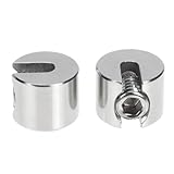 Beaupretty 2pcs 316 Stainless Steel Wire Rope Cable Clamps M4x2 Wire Rope Screw Clips for Rigging and Industrial Lifting Applications