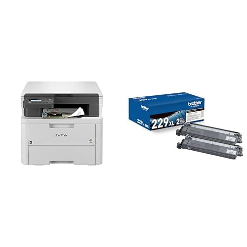 Brother HLL3300CDW Printer and TN229XL 2-Pack Black High Yield Toner
