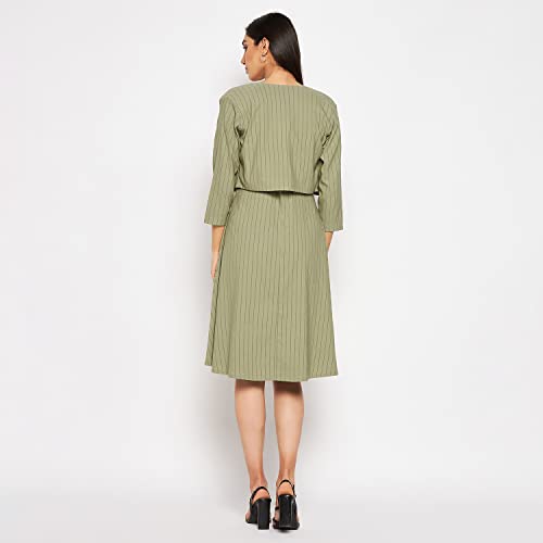 Image of CAMEY Women Striped Cotton Dress