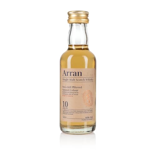 Arran 10 Year Old Single Malt Scotch Whisky 5cl Miniature 46% ABV | Premium Single Malt | Isle of Arran