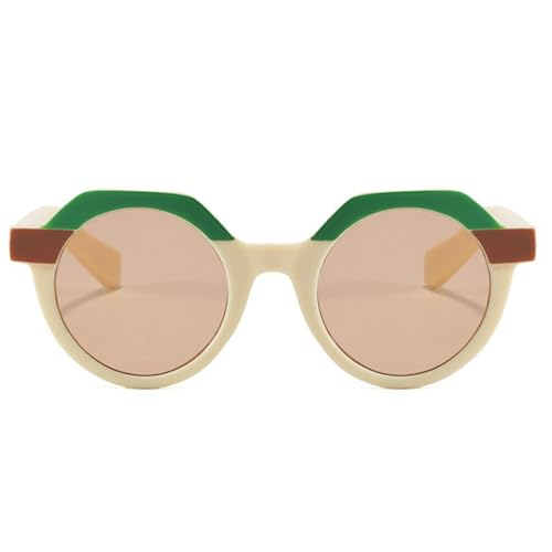 willochra Fashion Round Sunglasses for Women Retro Candy Color Shades UV400 Men Trending Polygon Punk Sun Glasses