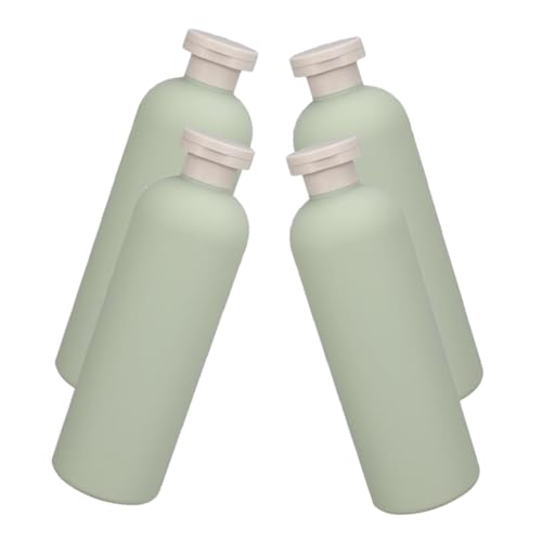 GANAZONO 4 Piezas Botella De Viaje Botella De Perfume Recargable Botella De Champú Shampoo Pump Bottle Botella Recargable De Viaje Botella De Bomba Dispensar Baño Botellas Green El Plastico