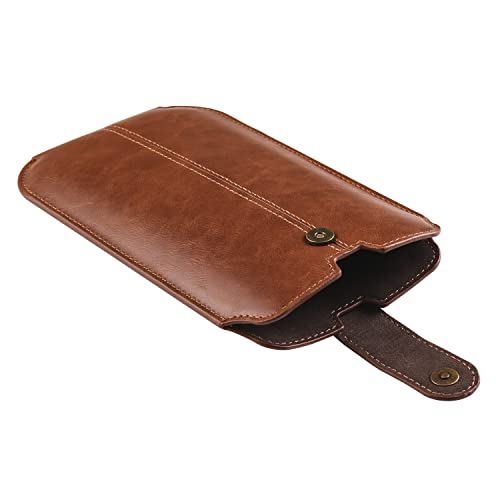 Mobile Phone Belt Clip Pouch With Card Slot, Leather Smartphone Waist Holster, Multifunction Carrying Case Vertical Cell Phone Belt Bag Men Wallet Pocket With Carabiner Hook for Outdoor Sport Travel3