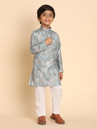 Image of Pro-Ethic Style Developer Boys Heavy Cotton Printed Kurta and Pajama Set for Kid's Ethnic Wear (S-280)