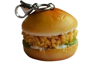 Fried Chicken Sandwich Charm Necklace for Food and Chicken Lovers