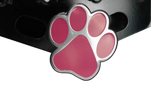 Lfparts Bear Dog Animal Pink Paw Foot Emblem Metal Trailer Hitch Cover Fits 2" Receivers #TOP4