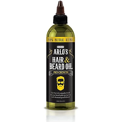 Arlo's Pro-Growth Hair and Beard Oil 8 oz. - Hair Oil, Mustache Oil and Beard Oil Growth