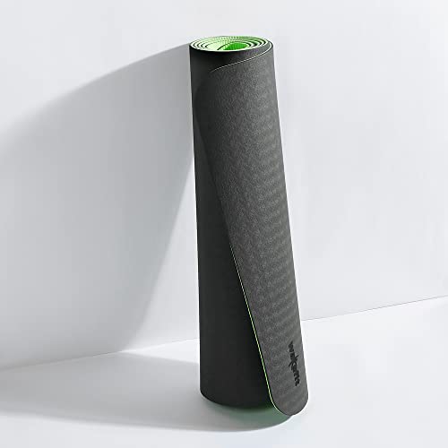Image of Wakefit Yoga Mat - 6mm Thick Double Color Reversible Antislip for Women, Men, Kids - Home, Gym and Outdoor Workout (Green & Black)