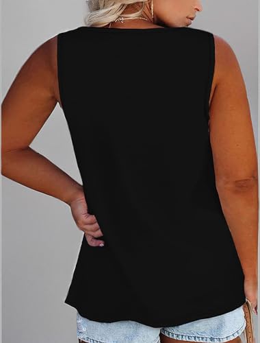 Plus Size Tank Tops for Women Summer Sleeveless Sweetheart Neck Casual Tunics Shirts4