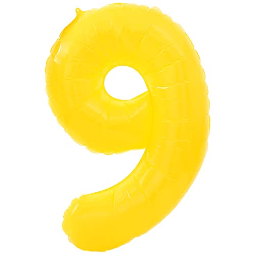 Image of KatchOn Yellow 9 Number Balloon 40 Inch