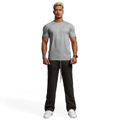 Image of Casual Short Sleeve Crew Neck Classic Wicking Breathable Fitness Muscle Athletic T Shirts Mens