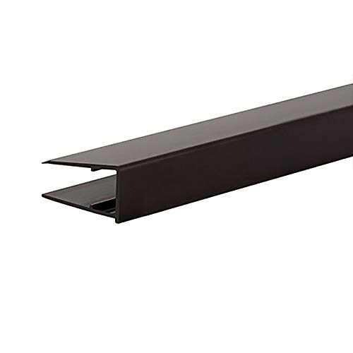 10mm SNAPA Polycarbonate End Closure Roof Sheet U-Profile Drip End Trim - 2.1m, Chocolate Brown