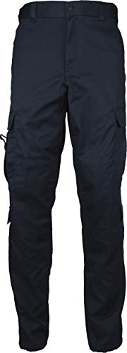 Armyu Midnight Blue Uniform 9 Pocket Cargo Work Pants + Pin - L (38W X 32L) #TOP17