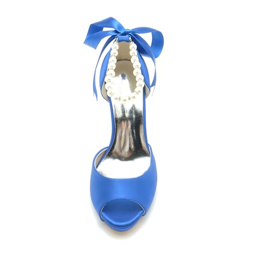 Chaussures de Mariée à Talon Aiguille et Dentelle Dentelle Satinée pour Grand Jour