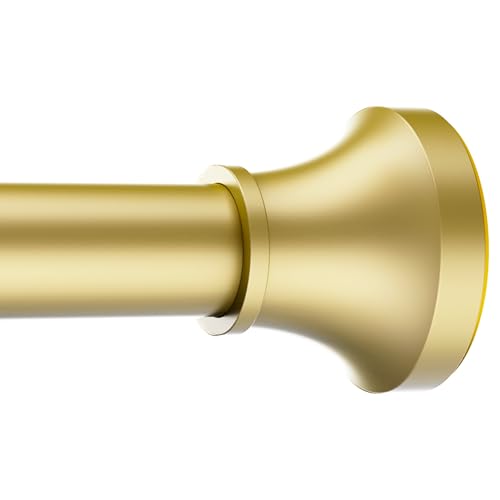 STARLATTA Adjustable Shower Curtain Rod 31-104 Inch, Never Rust Stainless Steel Gold Tension Rod, 1" Heavy Duty No-Drill for Bathroom, Kitchen & Closet