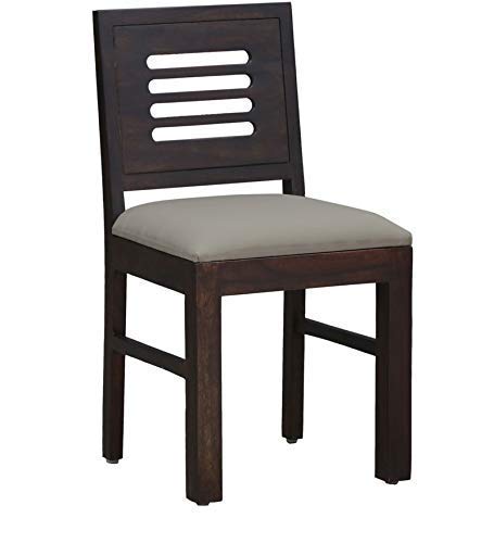 Jdav Solid sheesham Wood Chair with Cushions | Sheesham Wood | | Chairs | Chairs for Office | Chairs for Home | Office Chairs Gaming Chairs for pc | Study Chairs for Students| Dining Chair | Walnut
