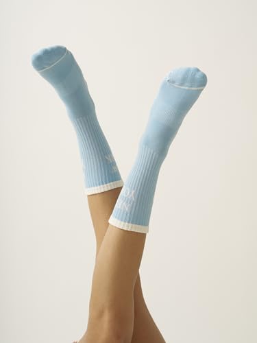 Image of Shapes Studio Half Calf Grip Socks, Cute Fruit Pilates Socks, Ruffle Socks, Non-Slip for Barre Yoga
