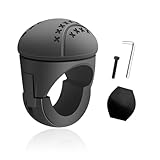 Povtii Steering Wheel Spinner, 360° Rotatable Soft Surface Steering Wheel Booster, Anti-Slip Silicone & ABS Steering Wheel Handle Knob with Metal Bearing Balls, Car Accessories