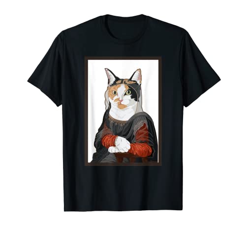 Mona Lisa Cat miaou Lisa Léonard de Vinci T-Shirt