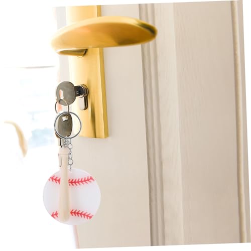 Porte-clés batte de baseball pendentif équipe sportive lot bois - 6